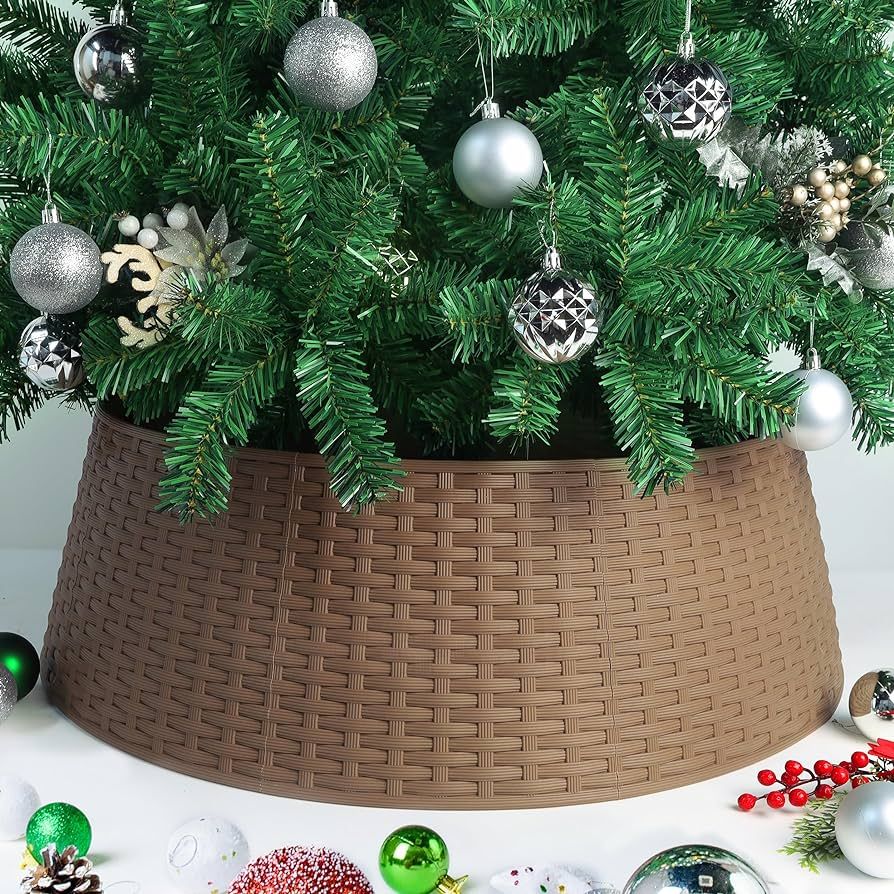 Blissun Christmas Tree Ring, 28.5" Plastic Christmas Tree Collar, Christmas Tree Skirt for Artifi... | Amazon (US)