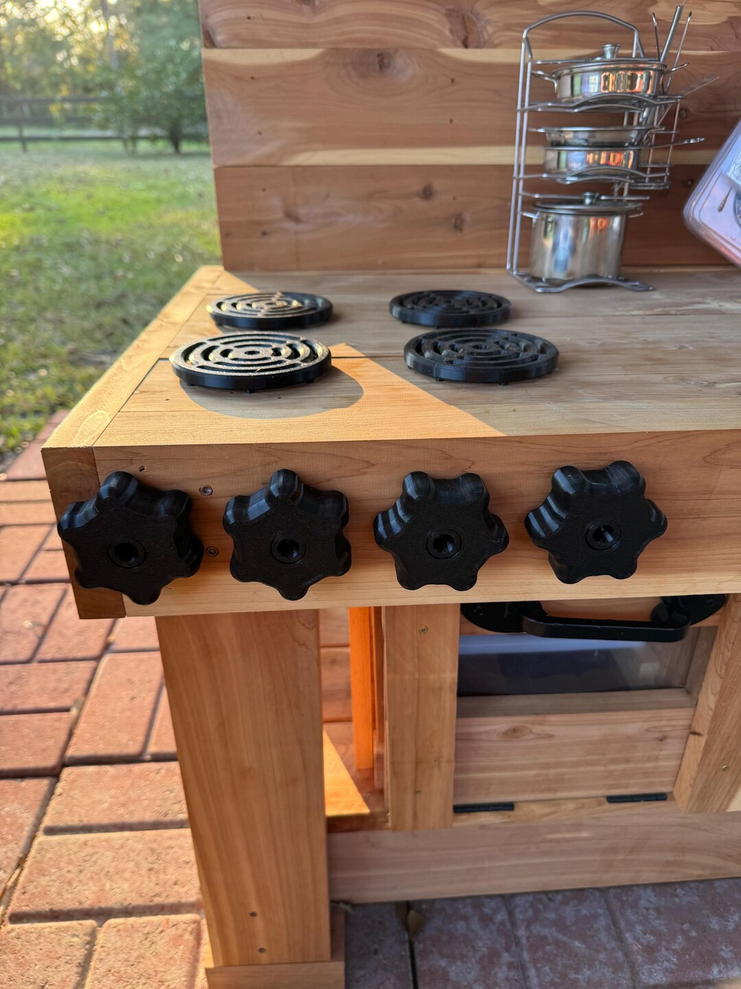 Mud Kitchen Burner and Spinning Knob Set - Outdoor Play Kitchen Plastic Knobs and Burners | Etsy (US)