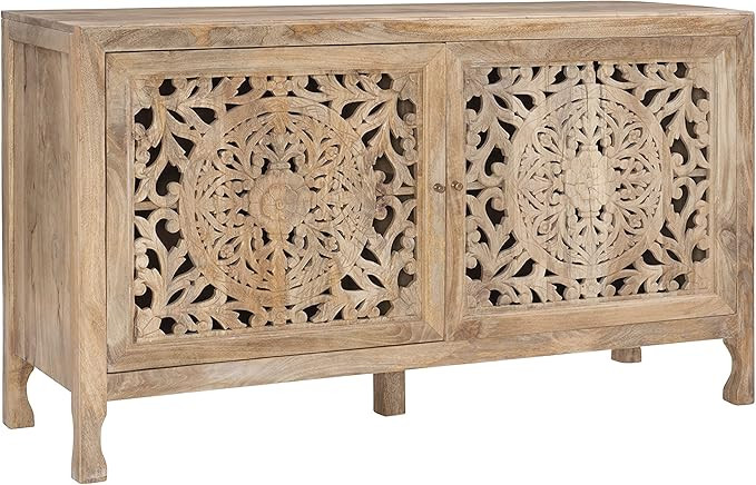 Powell Oliver Natural Two Door Cabinet | Amazon (US)