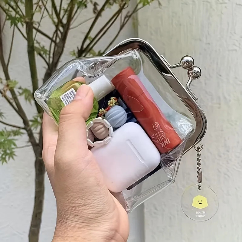 1pc Vintage Clip Bag Transparent PVC Coin Purse Wallet, Lipstick Bag, Portable Mini Bag With Free... | Temu Affiliate Program
