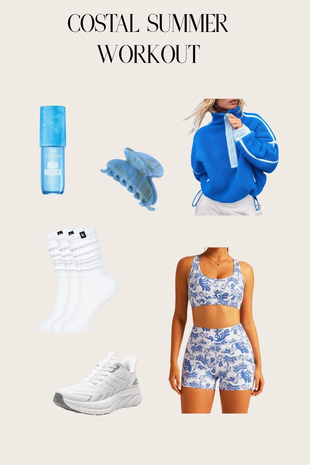 Costal blue workout outfit inspo 💙

Coastal summer workout fit 🩵🌊

Obsessed with this blue set for warm weather workouts — it’s so flattering and breathable. Paired it with my favorite comfy sneakers, scrunch socks, and a few cute extras that make getting ready for the gym feel put together.

Everything is linked in my LTK ✨

#LTKWorkwear #LTKActive #LTKootd