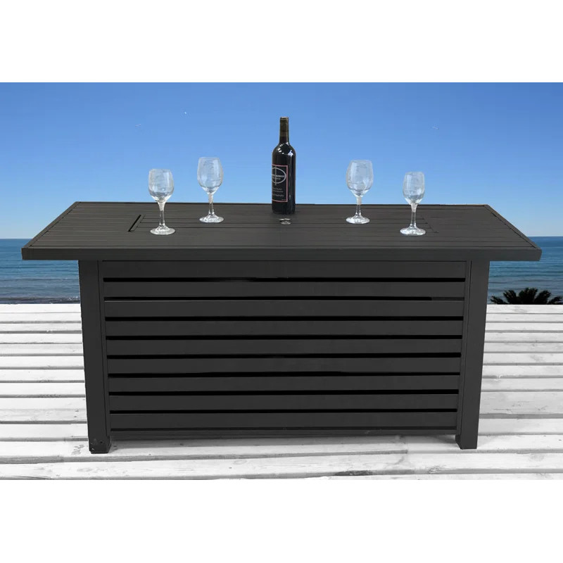 Corcoran Steel Propane Gas Fire Pit Table | Wayfair North America