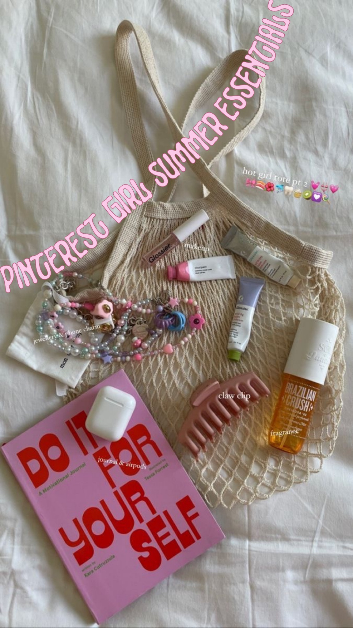 Pinterest inspired beach day essentials 🌸✨🫧🍉🪩 mesh beach tote. What I pack in my beach bag  

#LTKunder100 #LTKunder50