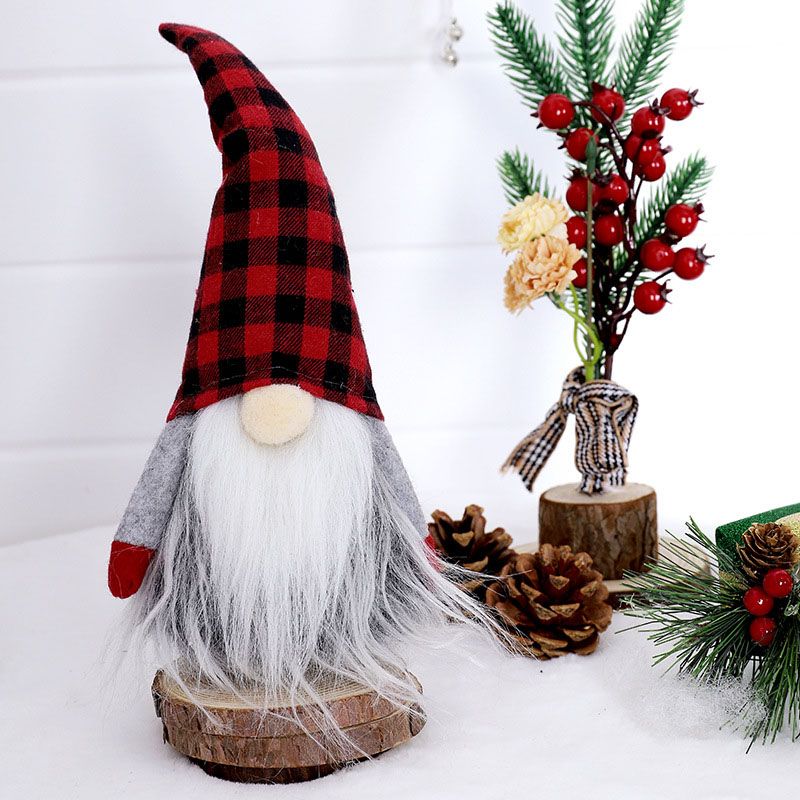 Plaid Christmas Elf Santa Faceless Gnome Christmas Tree Ornament Santa Hang Ornament Christmas Gi... | Walmart (US)