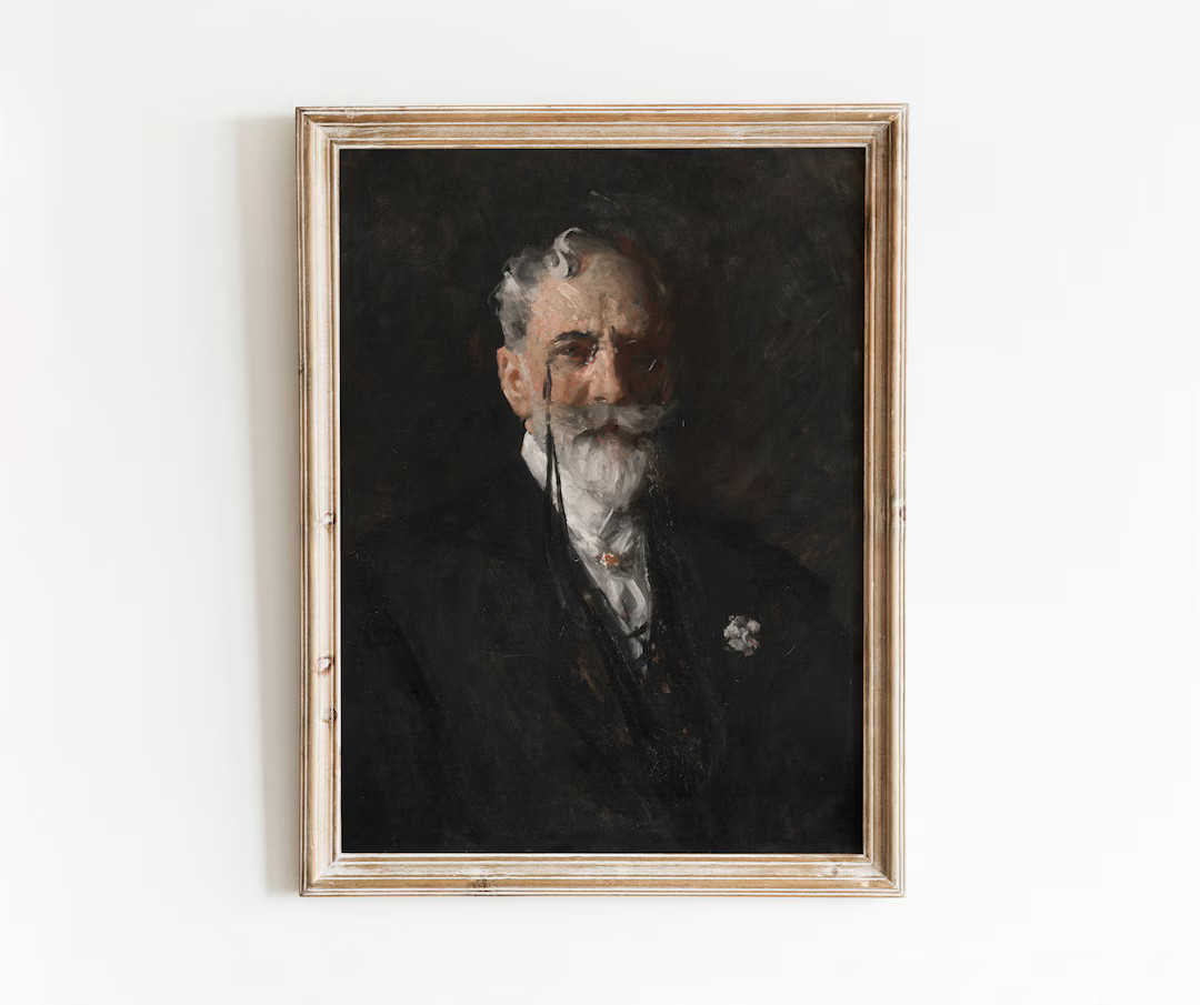 Man With Spectacles | Vintage Gentleman Portrait | Distinguished Portraiture | Digital Download |... | Etsy (US)