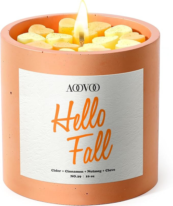 Fall Candles- Mulled Cider Candle, Thanksgiving Decor, Fall Scented Soy Candles 10oz, Candles for... | Amazon (US)