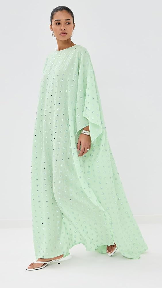 La Vie Style House Women's Mirrored Linen Key Hole Dress | Amazon (US)