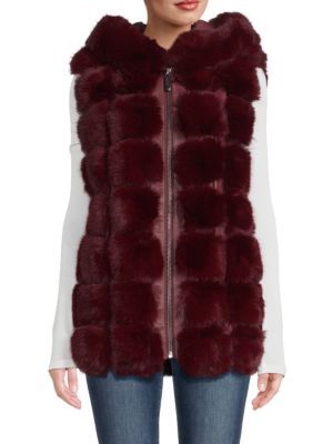 Faux Fur Hood Vest | Saks Fifth Avenue OFF 5TH
