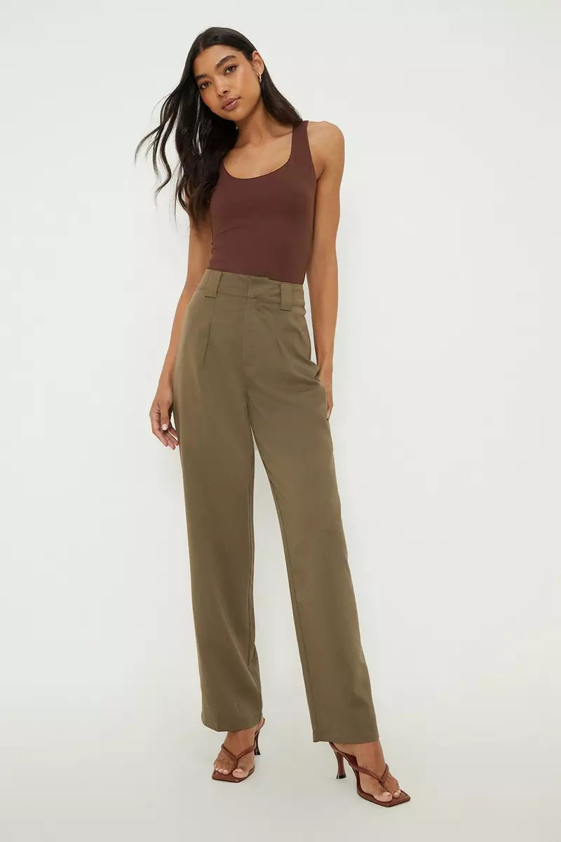 Pleat Front Straight Leg Trouser | Debenhams UK