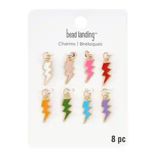 Enamel & Gold Lightning Bolt Charms by Bead Landing™ | Michaels | Michaels Stores