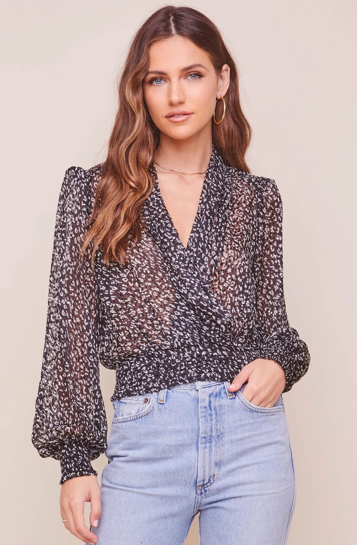 So Exotic Animal Print Long Sleeve Top | ASTR The Label (US)
