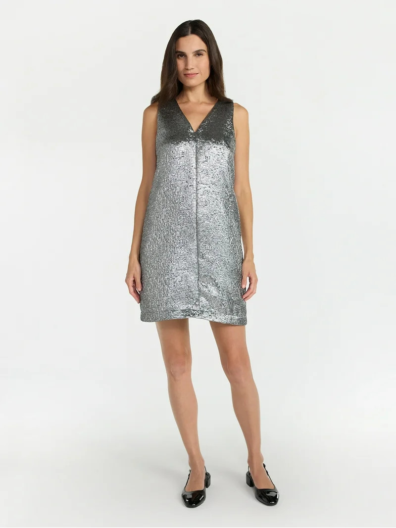 Time and Tru Women's Brocade Shift Dress, XS-XXXL | Walmart (US)