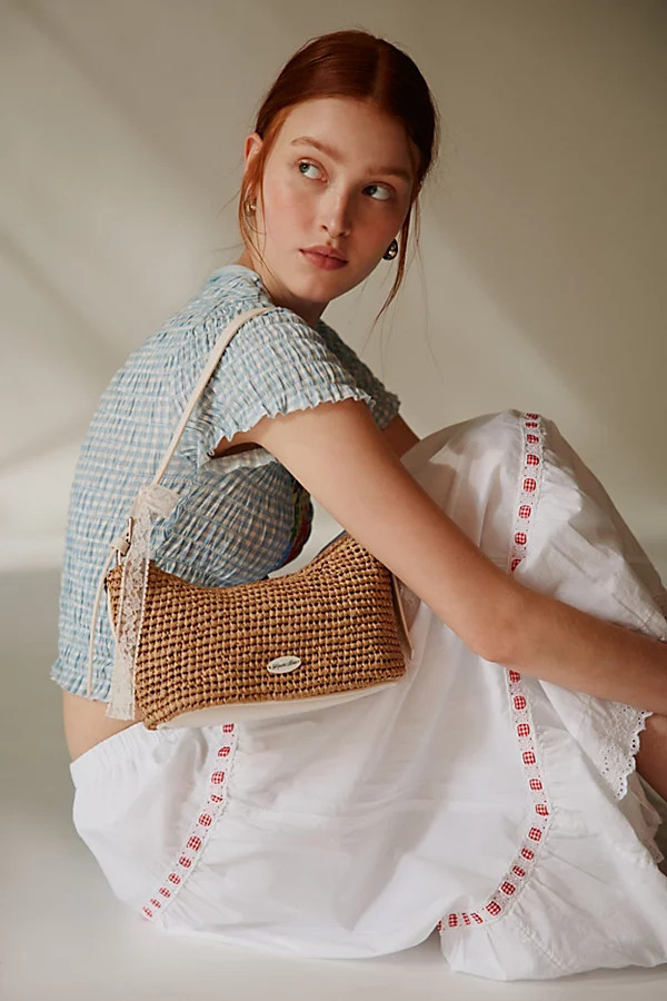 Kimchi Blue Lucia Raffia Bag in Tan, Women's at Urban Outfitters | Urban Outfitters (US and RoW)