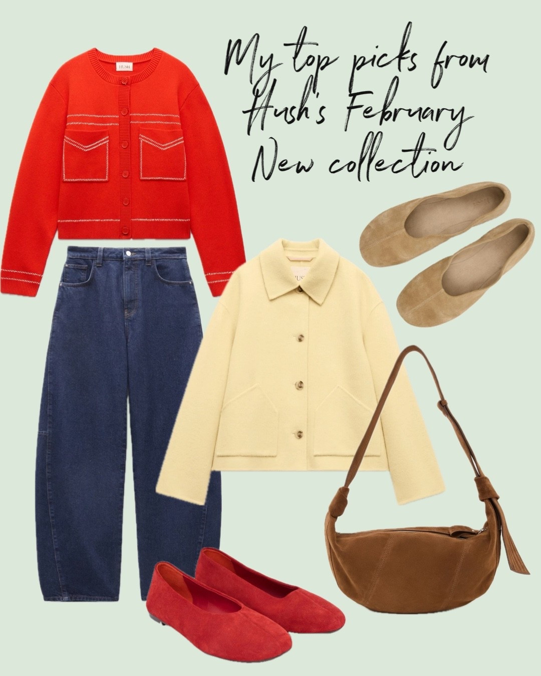 My February top new in picks at Hush this month.
Cropped spring jackets with dark denim and suede accessories are the perfect look this season.



#LTKstyletip #LTKuk #LTKspring