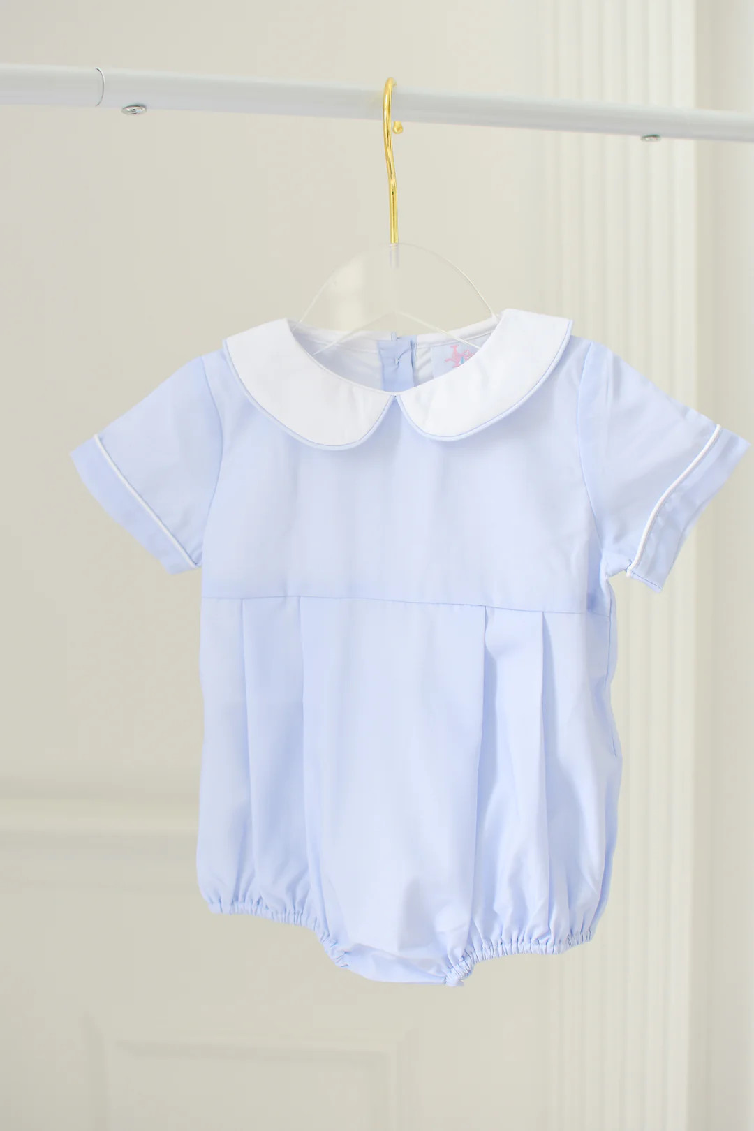 Blue Smocked Boy Bubble | Lillie & Lilah