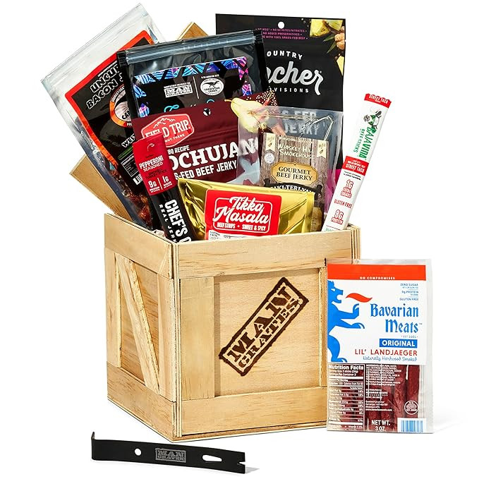 Man Crates World Tour Jerky Crate – Includes 8 Deliciously Rare Jerky Flavors From Five Contine... | Amazon (US)