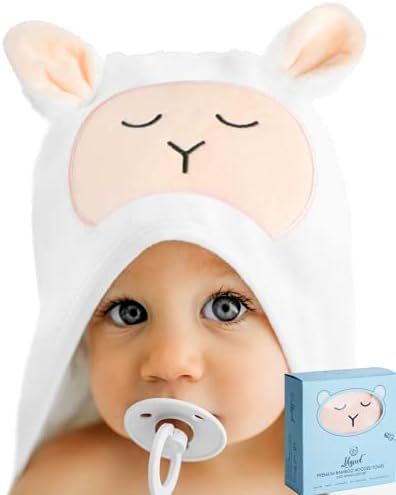 Premium Bamboo Hooded Baby Towel - Ultra Soft Organic Baby Bath Towel Set for & Toddlers - Cute L... | Amazon (US)