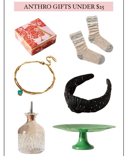 Anthropologie gifts under $25 🩷

Christmas. Holiday. Gift guide. Socks. Bracelet. Tray. Headband. 

#LTKfindsunder50 #LTKHoliday #LTKGiftGuide
