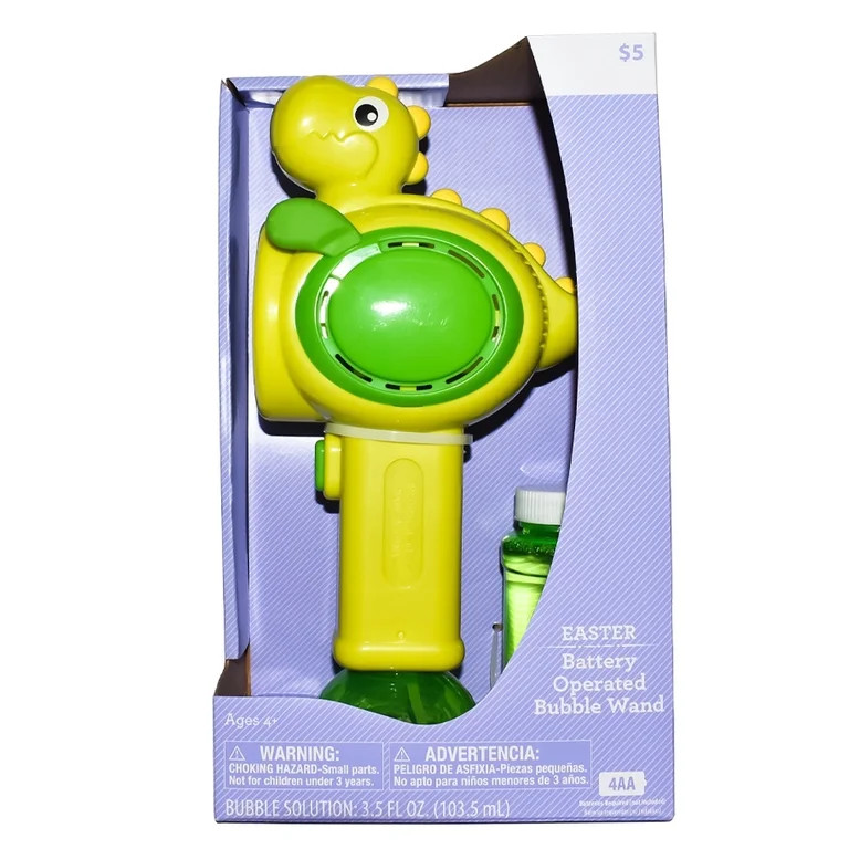 Battery Operated Dino Bubble Wand, Green, Easter by Way To Celebrate | Walmart (US)