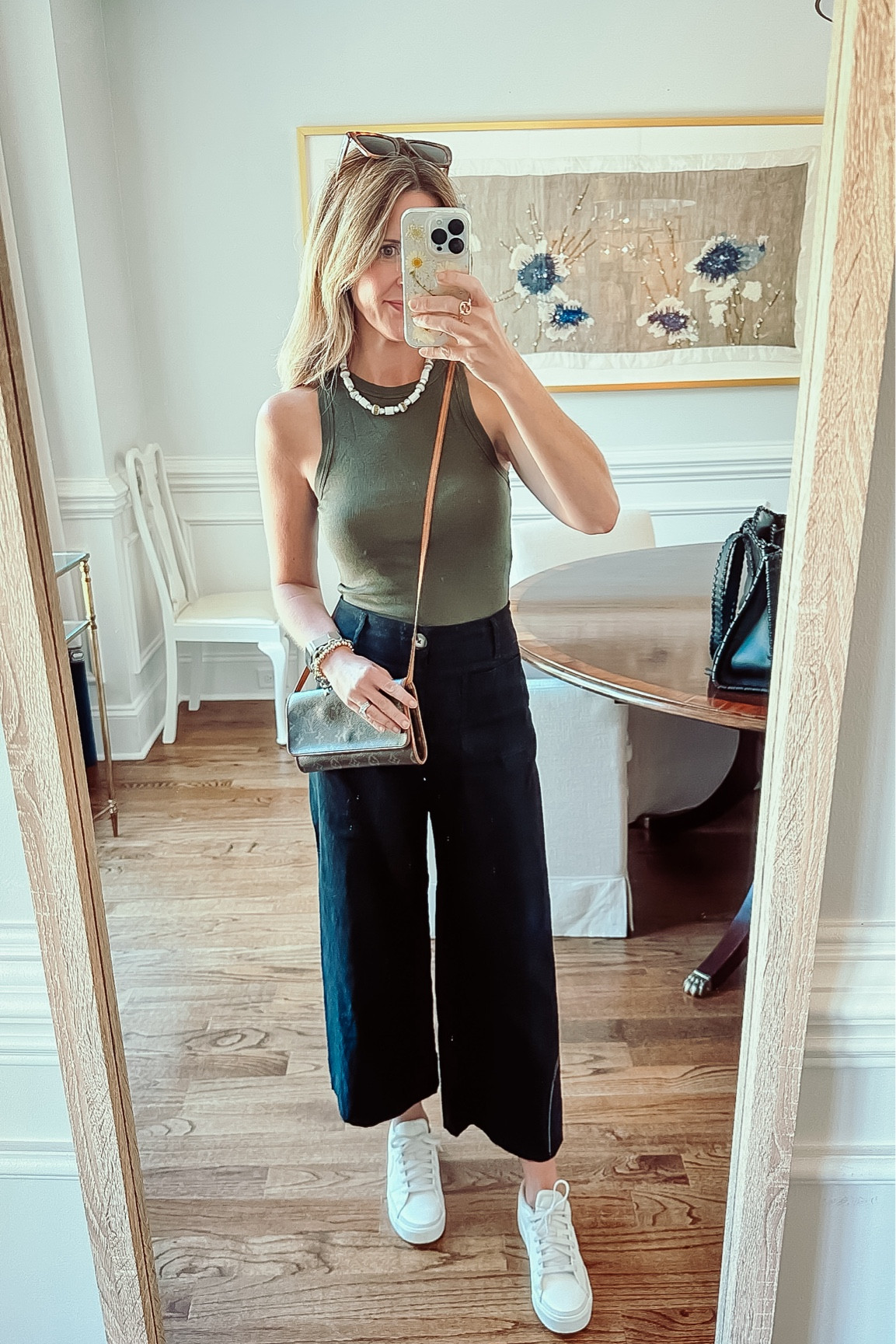 Casual outfit with the Colette Anthropologie Cropped Pants and a target tank.


#LTKStyleTip #LTKOver40 #LTKFindsUnder100