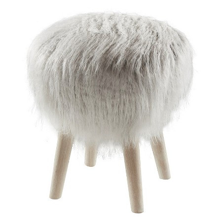 Faux Fur Stool White - Threshold™ | Target