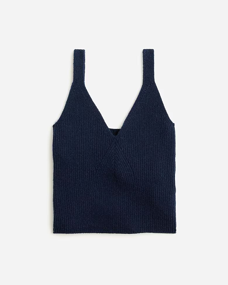Collection cashmere cropped  sweater-tank in ribbed yarn | J.Crew US
