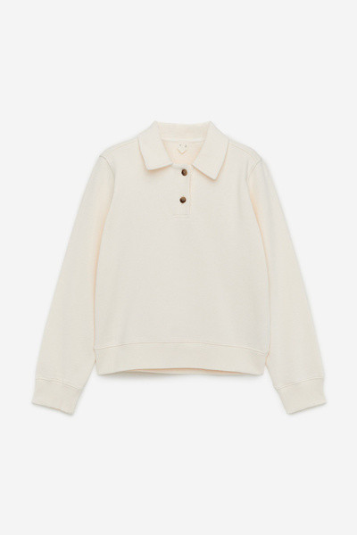 Polo en tissu éponge – Blanc cassé – Femme – ARKET FR | Arket EU