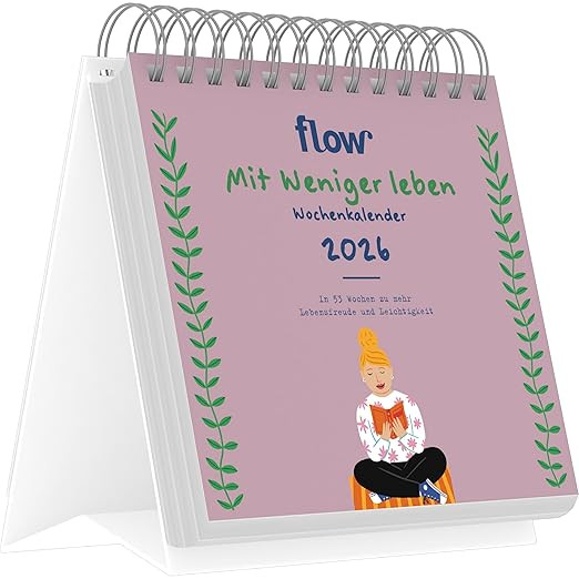 Flow - Mit weniger leben 2026 - Tischkalender 17x16 cm mit 53 Denkanstößen & Illustrationen, Ac... | Amazon (DE)