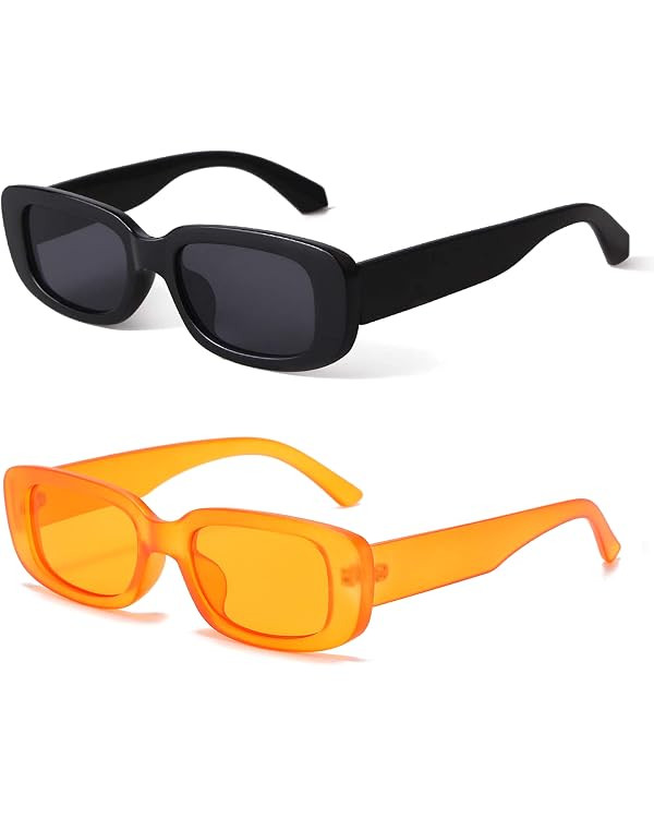 BUTABY Rectangle Sunglasses for Women Retro Driving Glasses 90’s Vintage Fashion Narrow Square ... | Amazon (CA)