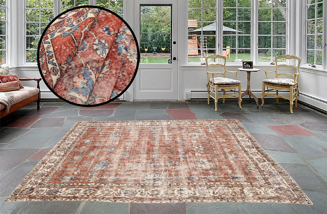 Floral turkish rug, Red color rug, Oversize rug, Handknotted rug, Vintage area rug, Ottoman rug, ... | Etsy (US)