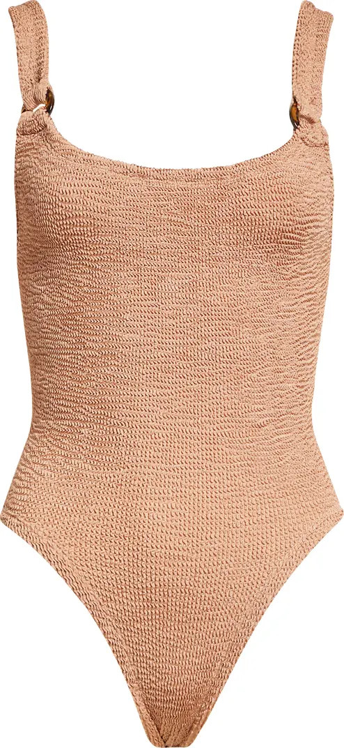 Tortoise Strap Detail One-Piece Swimsuit | Nordstrom