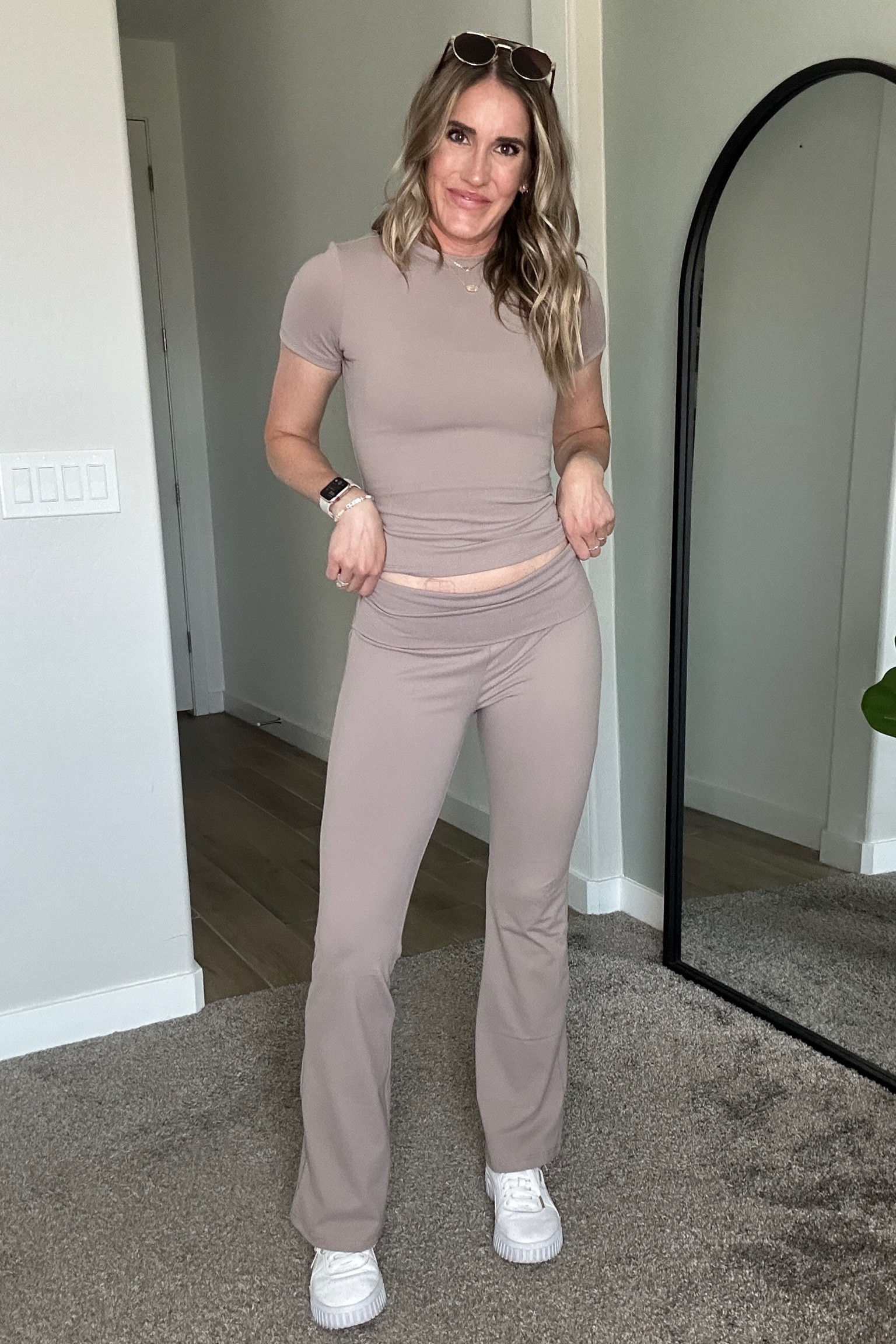 Amazon casual set, mom outfit, casual outfit, matching set, flare leggings, skims looks for less, style over 30, what to wearr

#LTKfindsunder50 #LTKstyletip #LTKfindsunder100