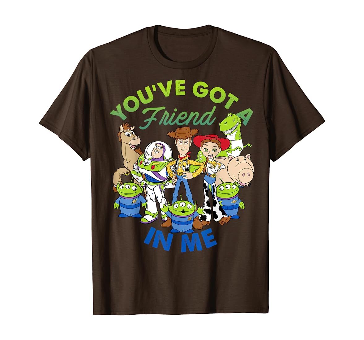 Disney Pixar Toy Story Cartoon Group Shot Graphic T-Shirt T-Shirt | Amazon (US)