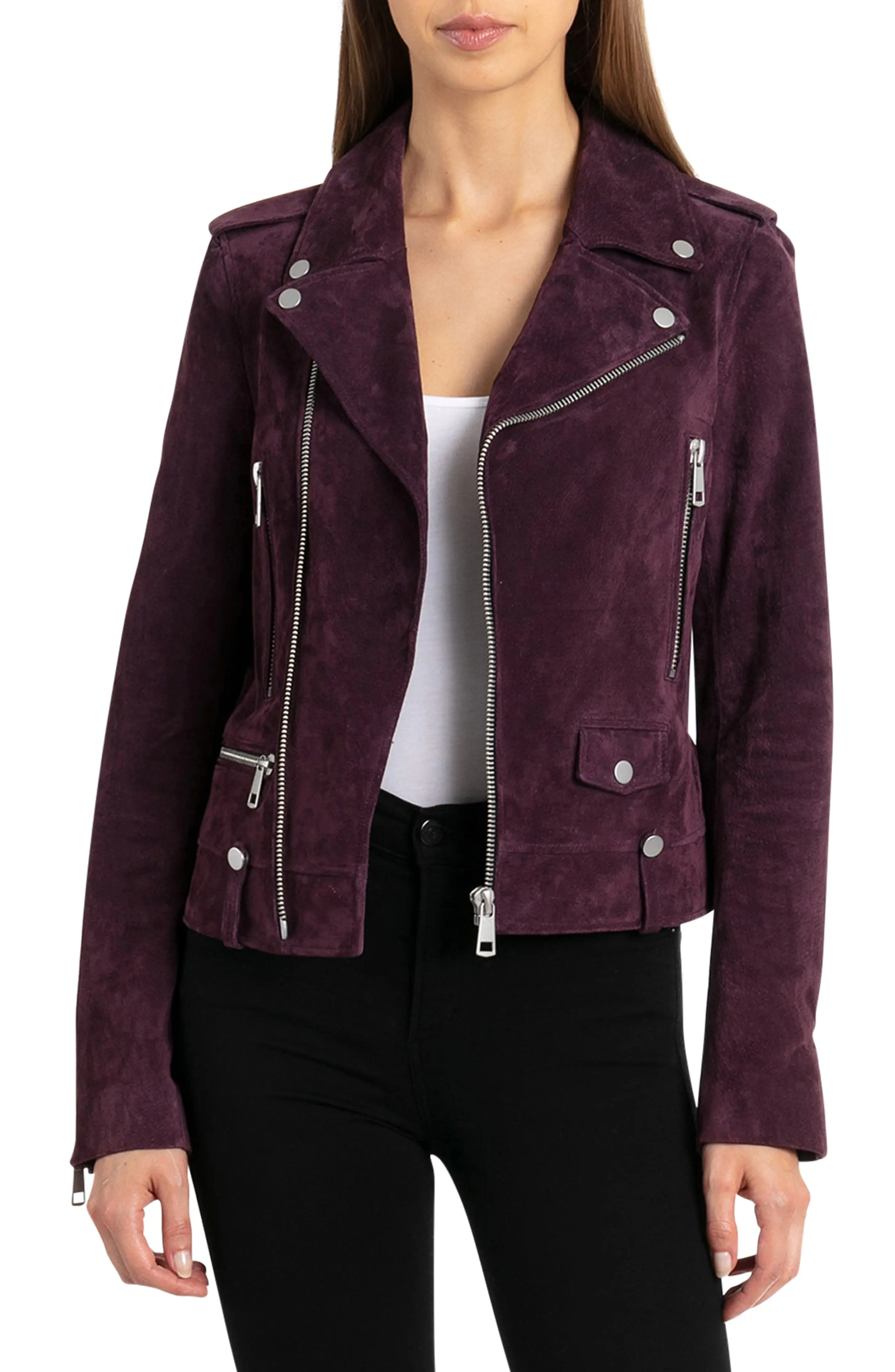 Bagatelle Suede Biker Jacket | Nordstrom