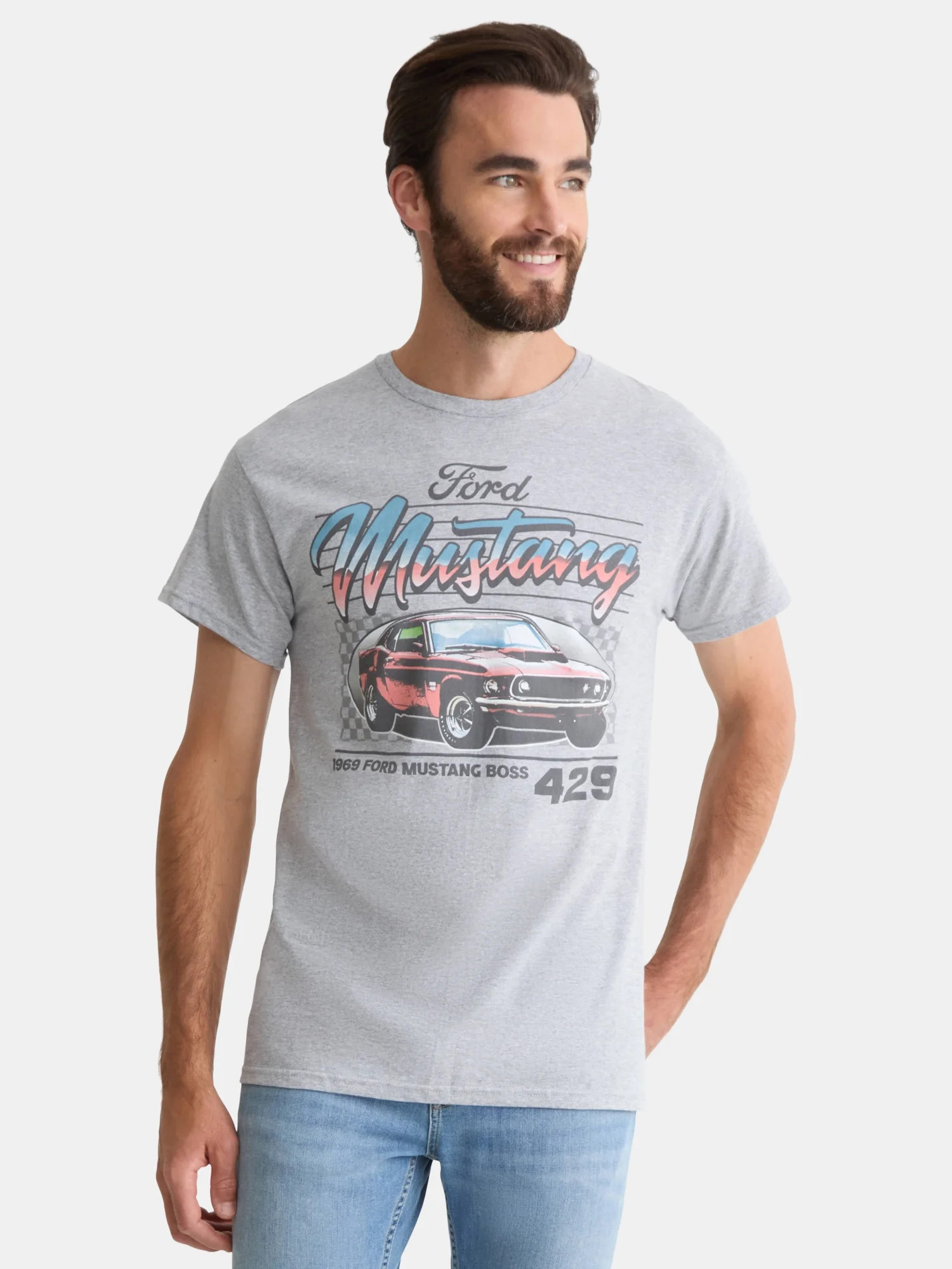Ford Mustang Men's and Big Men's Graphic Tee with Short Sleeves, Sizes S-3XL | Walmart (US)