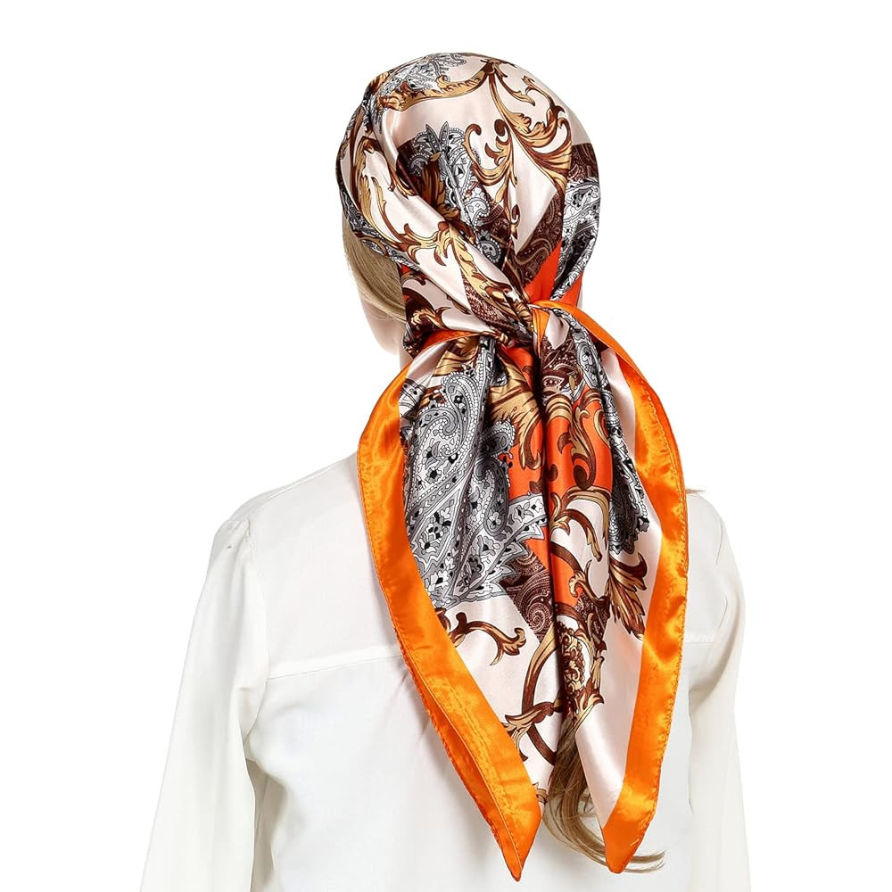 RIIQIICHY Head Scarf for Women Like Silk Satin Scarf for Hair Wrapping at Night Bandana Square Sc... | Amazon (US)