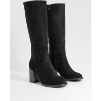 Platform Block Heel Knee High Boots | Debenhams UK