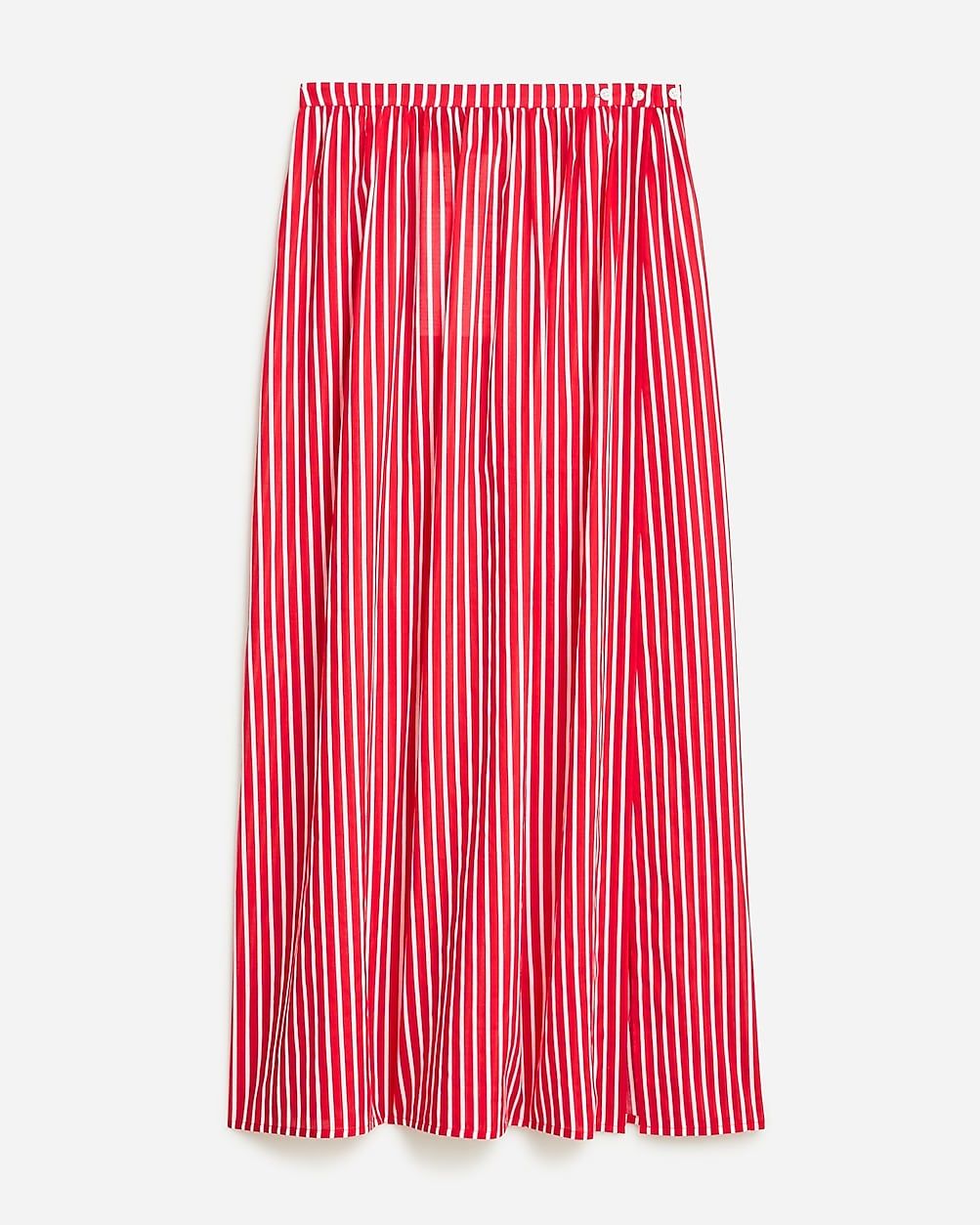 Cotton voile beach skirt in stripe | J.Crew US
