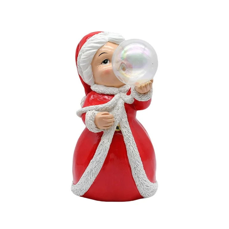 Mrs. Claus with Bubble Christmas Tabletop Decoration, Red and White, 9.5", by Holiday Time | Walmart (US)