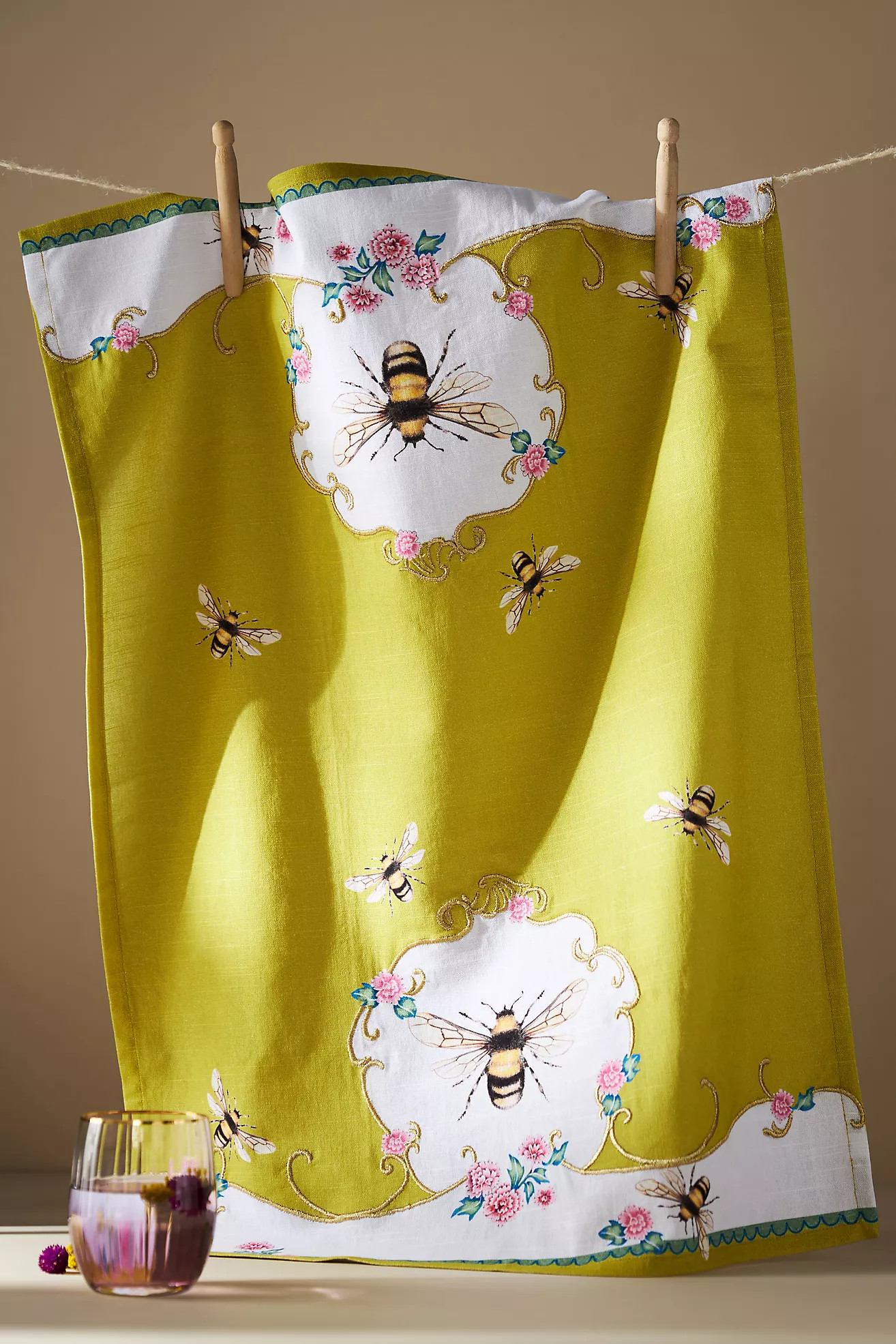 Lou Rota Queen Bee Dish Towel | Anthropologie (US)