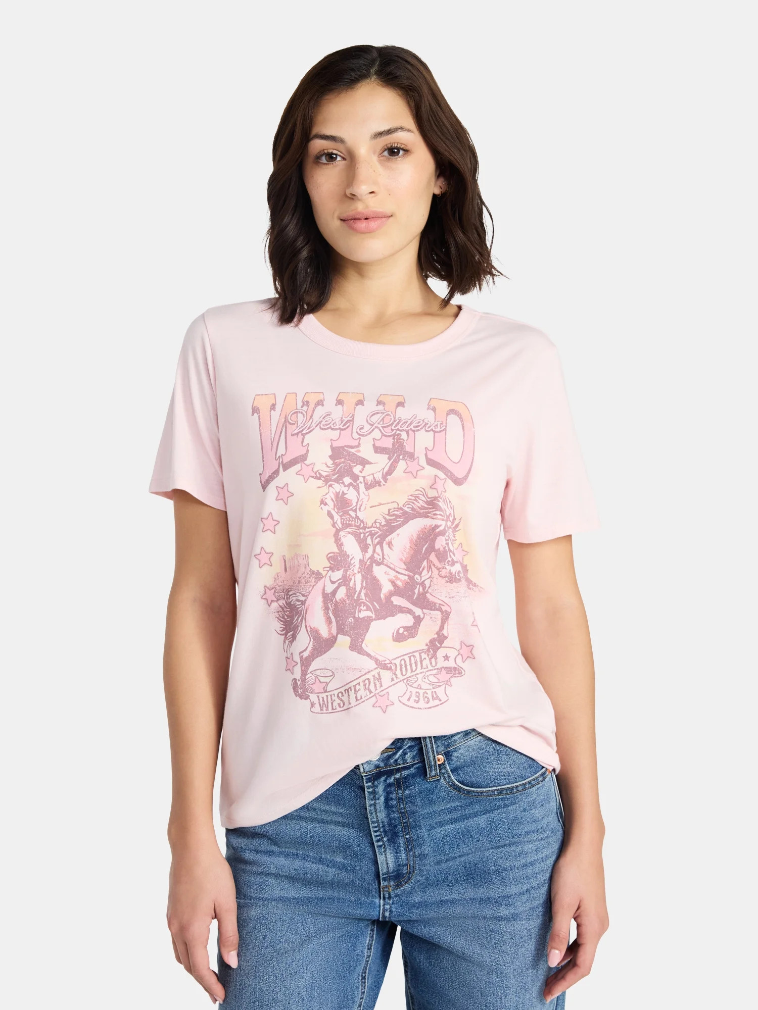 Wild West Riders Women’s Graphic Tee with Short Sleeves, Sizes XXS-XXL | Walmart (US)