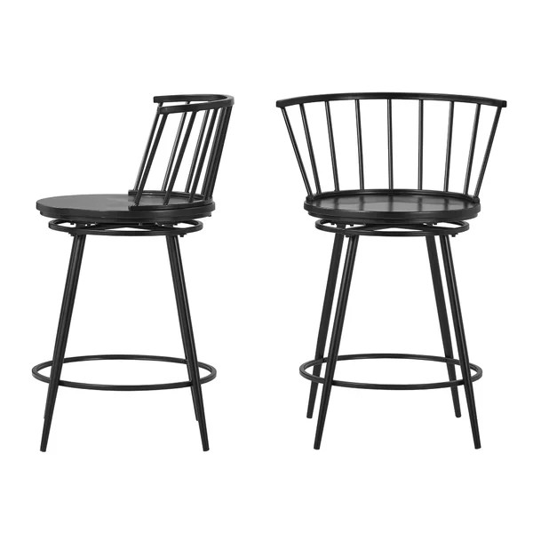Johanna Swivel 24" Counter Stool (Set of 2) | Wayfair North America
