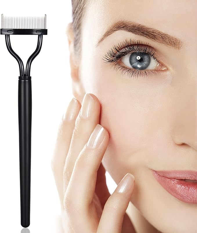 URSOBTF Eyelash Comb, Eyelash Separator Tool Metal Teeth, Eyelash Brush Mascara Comb Eyebrow Eye ... | Amazon (US)