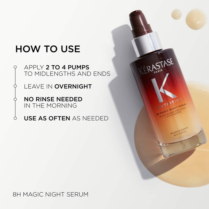 Nutritive 8H Magic Night Serum Hydrating Treatment for Dry Hair | Sephora (US)