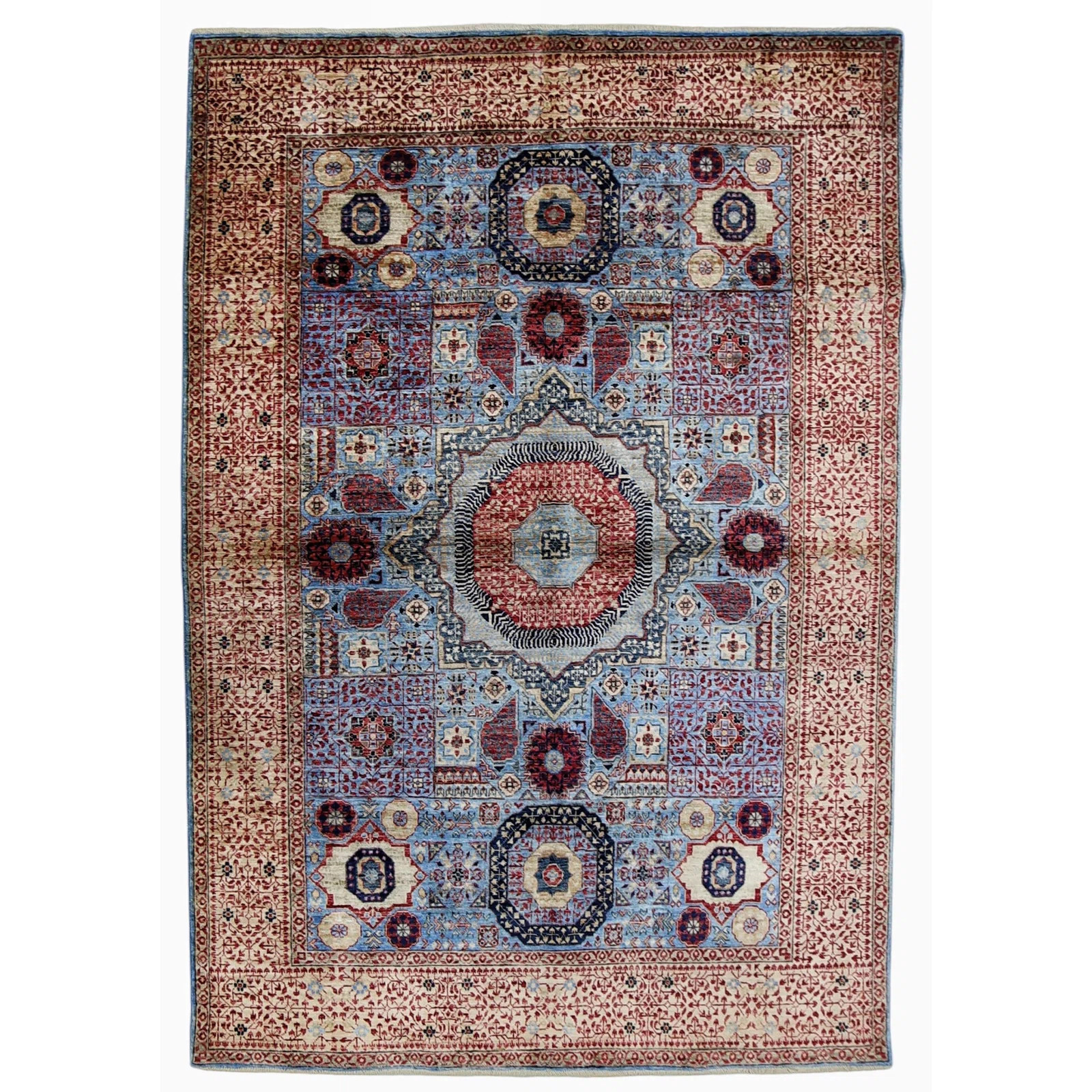 High-Quality Hand-Knotted Silver And Grey Area Rug | Perigold