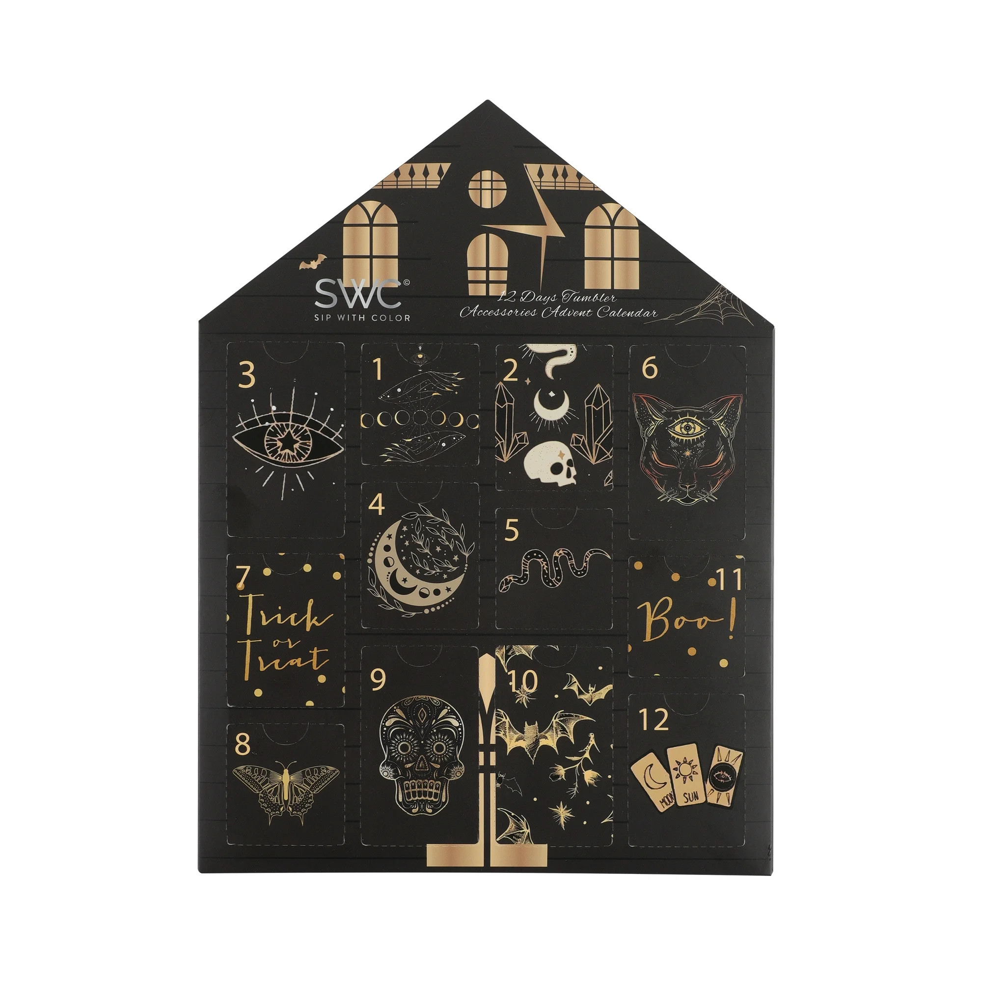 Cook With Color halloween gold 12pc water bottle accessory advent calendar | Walmart (US)