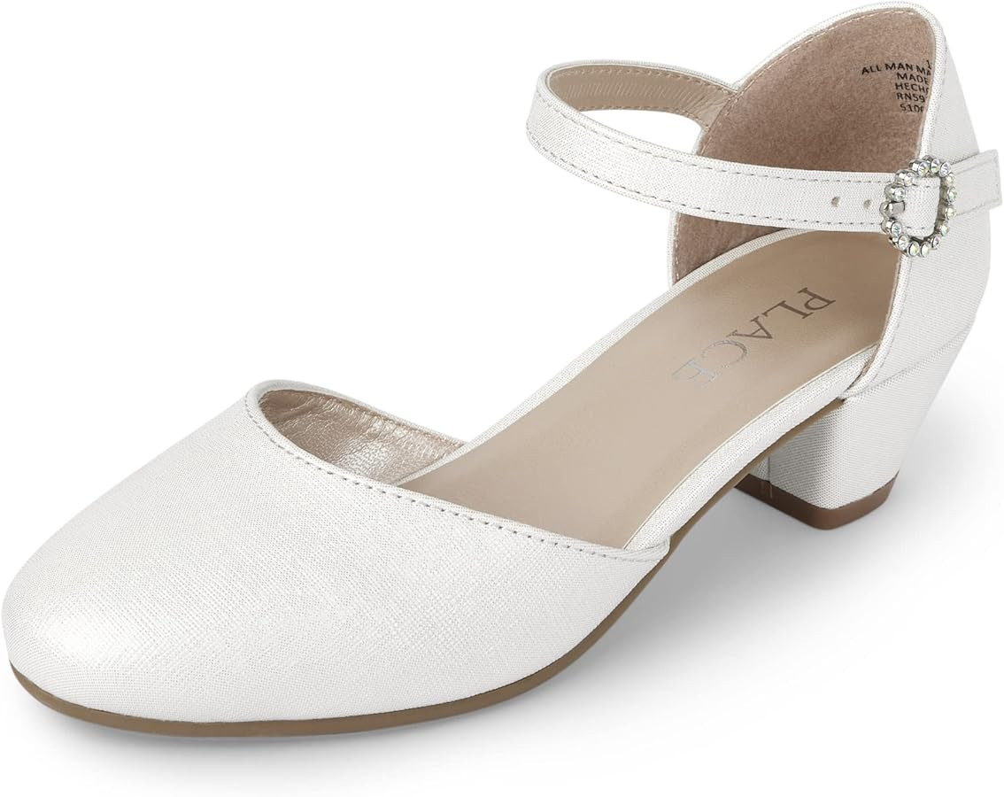 The Children's Place Girls' Girls' Low Heel Dress Pumps | Amazon (US)