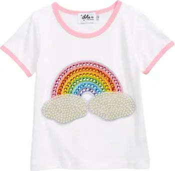 Lola & the Boys Kids' Embellished Rainbow Cotton Graphic Tee | Nordstrom | Nordstrom