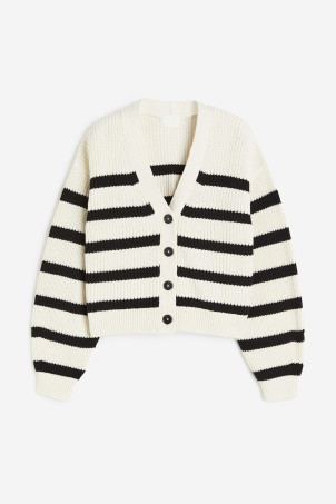 Rib-knit Cardigan - Light beige - Ladies | H&M US | H&M (US + CA)