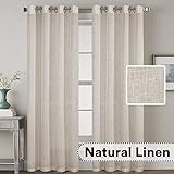 H.VERSAILTEX Elegant Natural Linen Blended Energy Efficient Light Filtering Curtains/Angora Nickel G | Amazon (US)